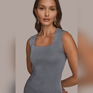 NWT Donna Karan Women's Sleeveless Square Neck Sweater